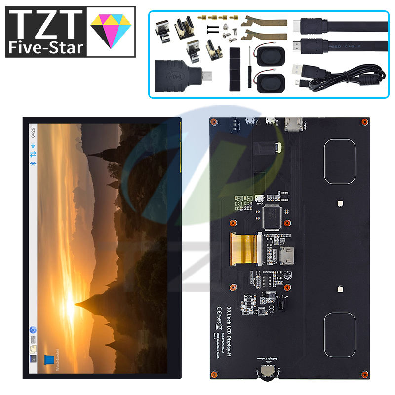 Raspberry Pi 10.1 Inch Capacitive Touch Screen Ips - TZT Modulo display LCD compatibile HDMI