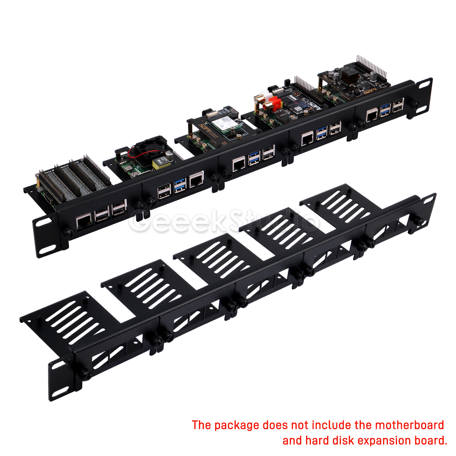 Raspberry Pi Rackmount 1U 19 Inch - Supporto per rack 1U per Raspberry