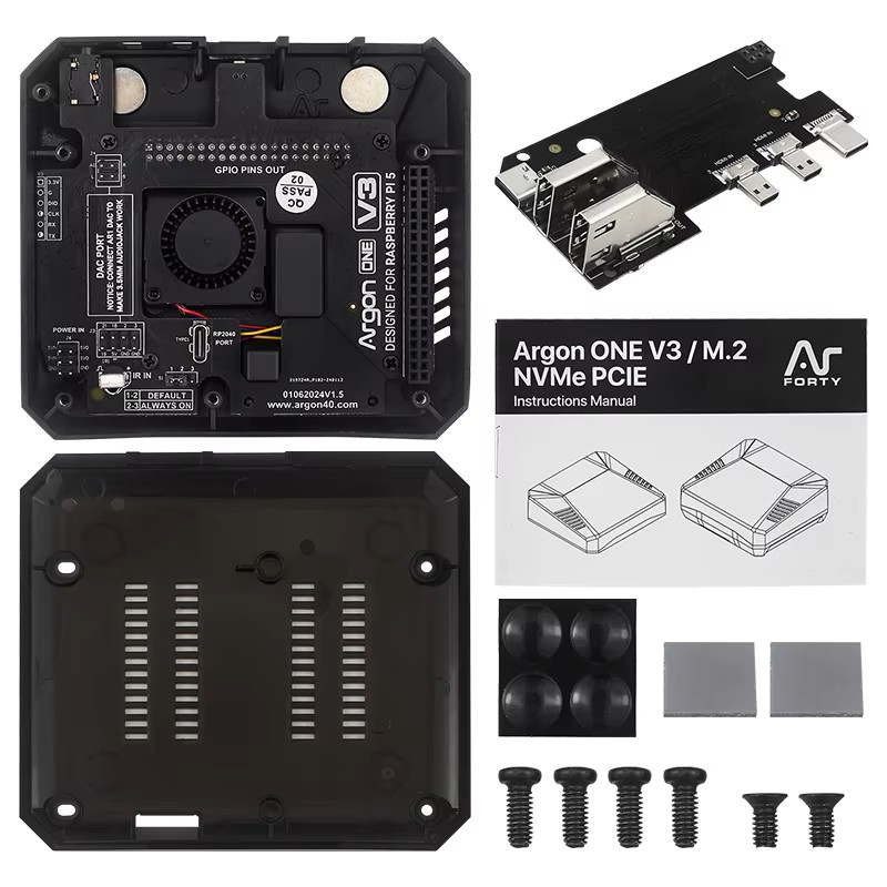 Argon One V3 M.2 Nvme Case - Case in Metallo Argon ONE V3