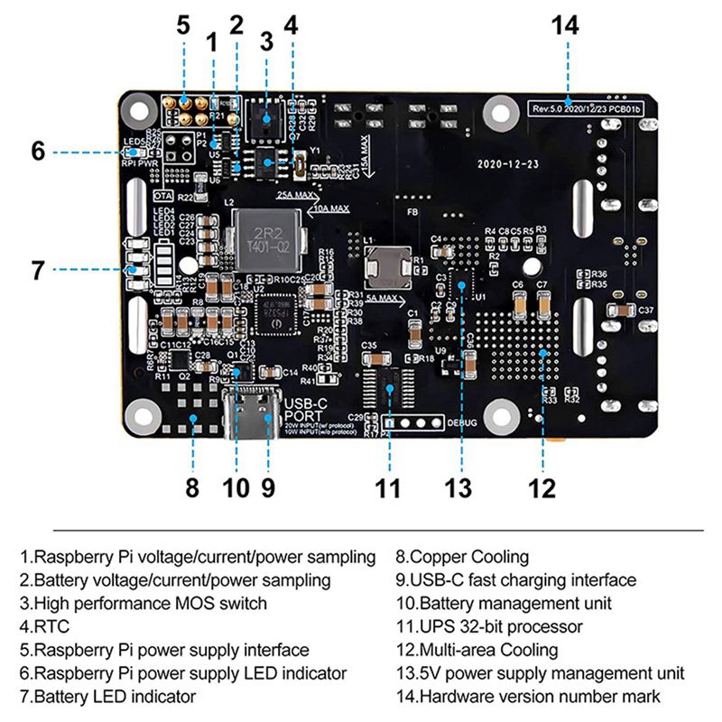 AA08-2X per Raspberry Pi 4, Al - Raspberry Pi Uninterrupted Power Supply Ups 18650 recensione e prezzo